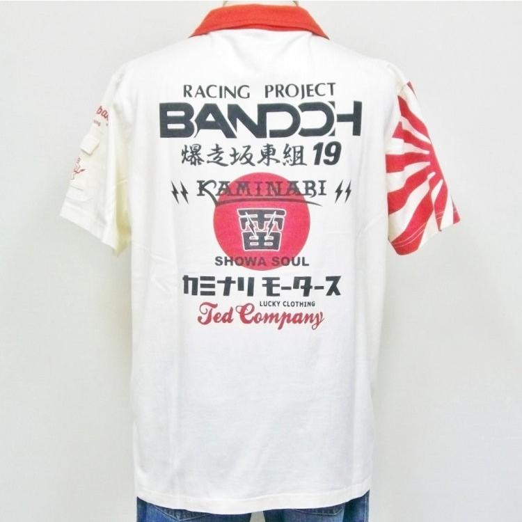 カミナリ&TEDMAN&チームバンドー3コラボ半袖スキッパー TKBSKP-01/アメカジ バイカー モーター系 | TEDMAN