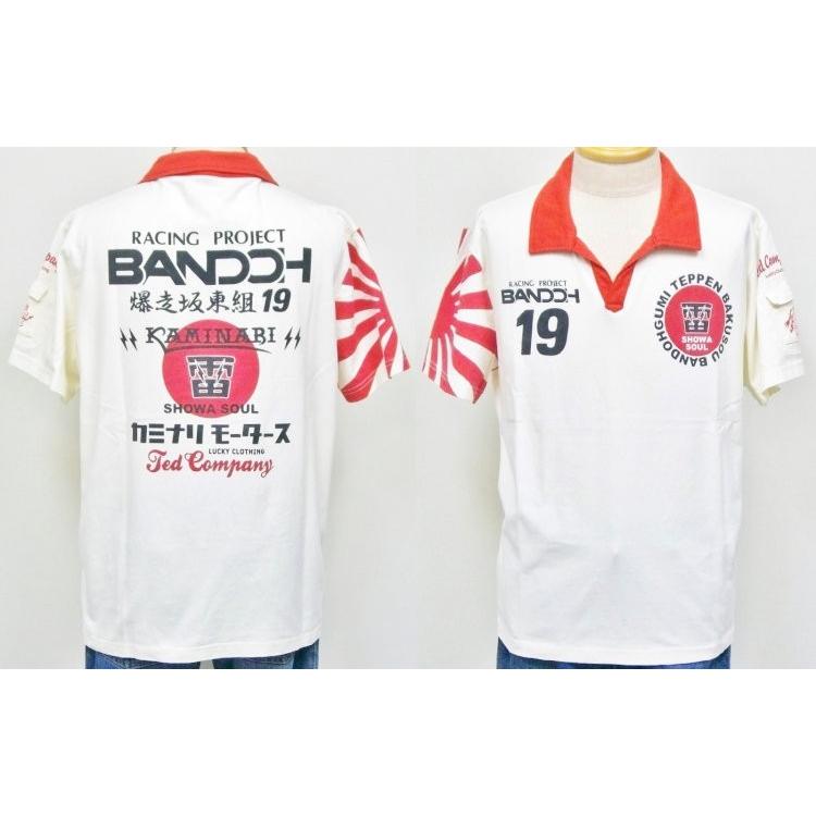 カミナリ&TEDMAN&チームバンドー3コラボ半袖スキッパー TKBSKP-01/アメカジ バイカー モーター系 | TEDMAN | 03