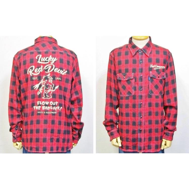 TEDMAN（テッドマン） テッドマンチェーン刺繍チェックフランネル