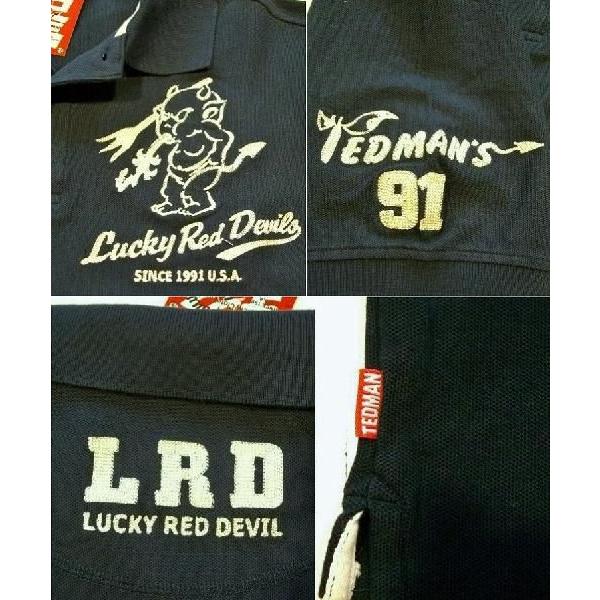 TEDMAN テッドマン半袖ポロシャツ LRDチェーン刺繍 TSPS-115/アメカジ バイカー ミリタリー クールビズ | TEDMAN | 02