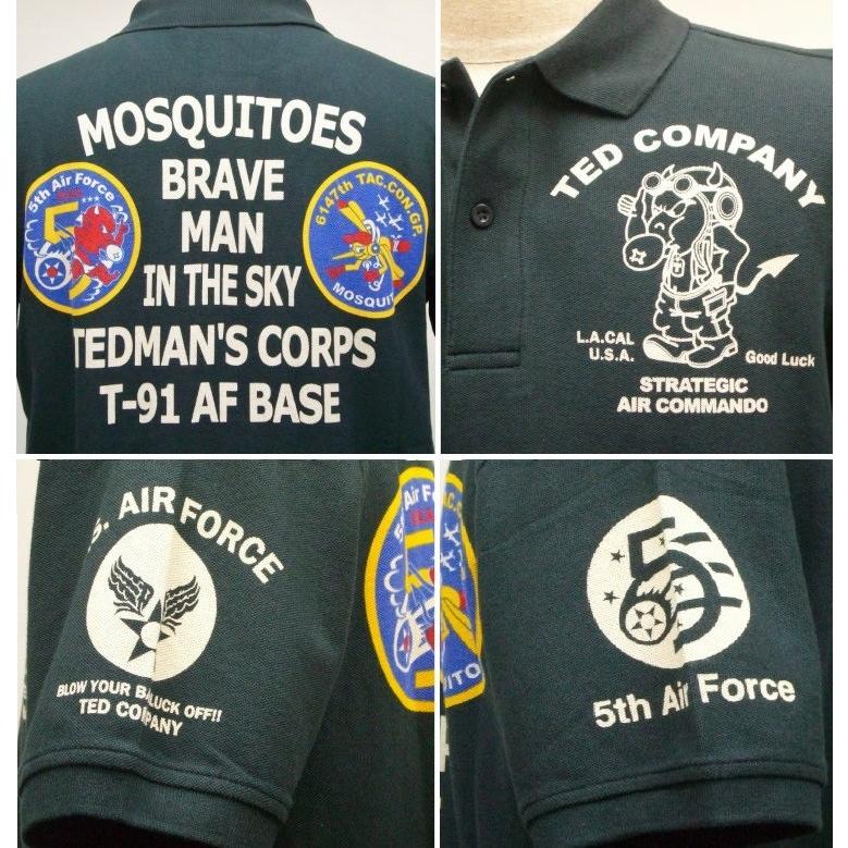 TEDMAN テッドマン半袖ポロシャツ TSPS-127 5thAIR FORCE/アメカジ バイカー ミリタリー クールビズ | TEDMAN | 02