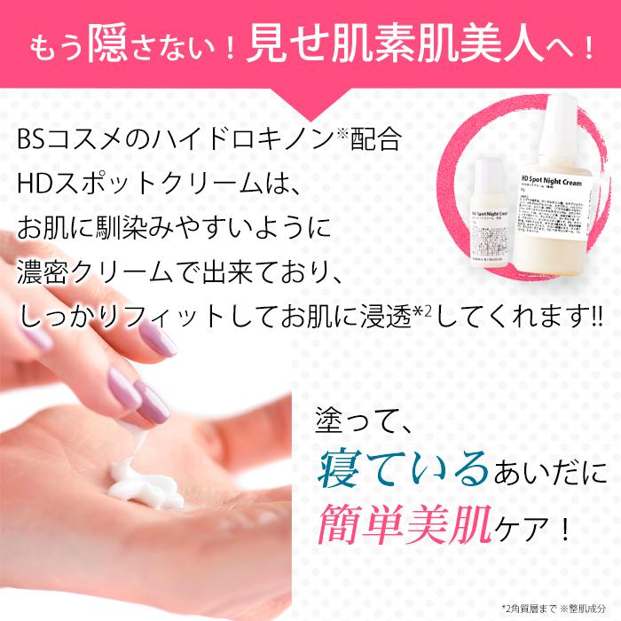 お試し クリーム HD( ハイドロキノン ) スポットクリーム ・10g(夜用) 保湿 ハイドロキノン サンプル 旅行|bscyshop|05