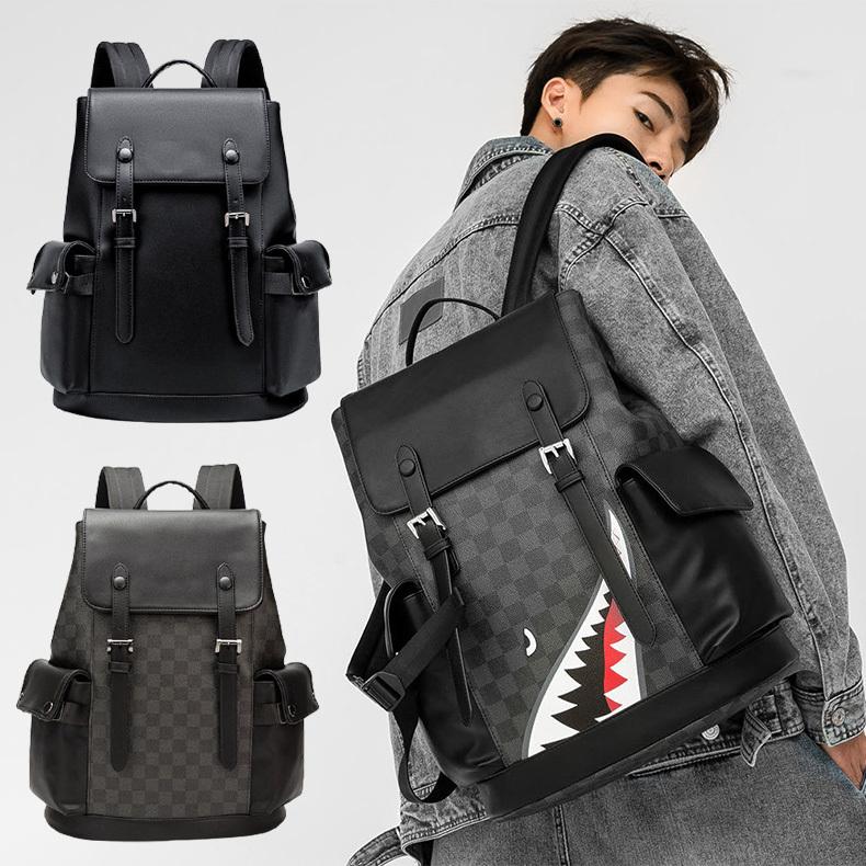 リュック リュックサック メンズ レディース 大学生 通学 大容量 防水 軽量 おしゃれ 撥水 通勤 Pc収納 デイバッグ 鮫柄 シンプル 黒 Jxi601 ボーダーストア02 通販 Yahoo ショッピング