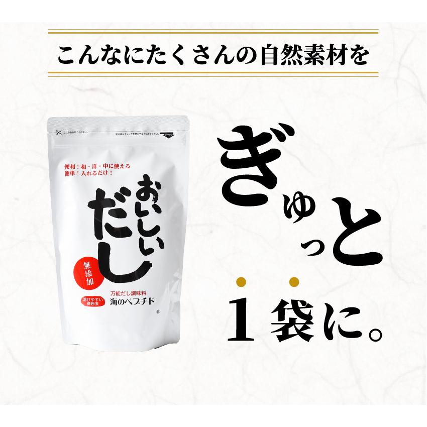 無塩 だし 無添加食品 飲むだし お買得3個セット おいしいだし 海のペプチド 500g｜bsis｜09