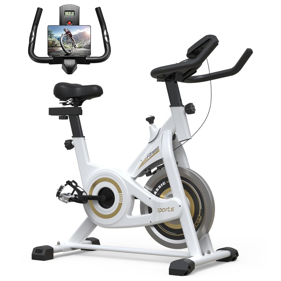 MBB インドアエクササイズバイクステーショナリー6キログラムのフライホイール、160KG荷重可、LCD、快適なシートクッション、有酸素運動