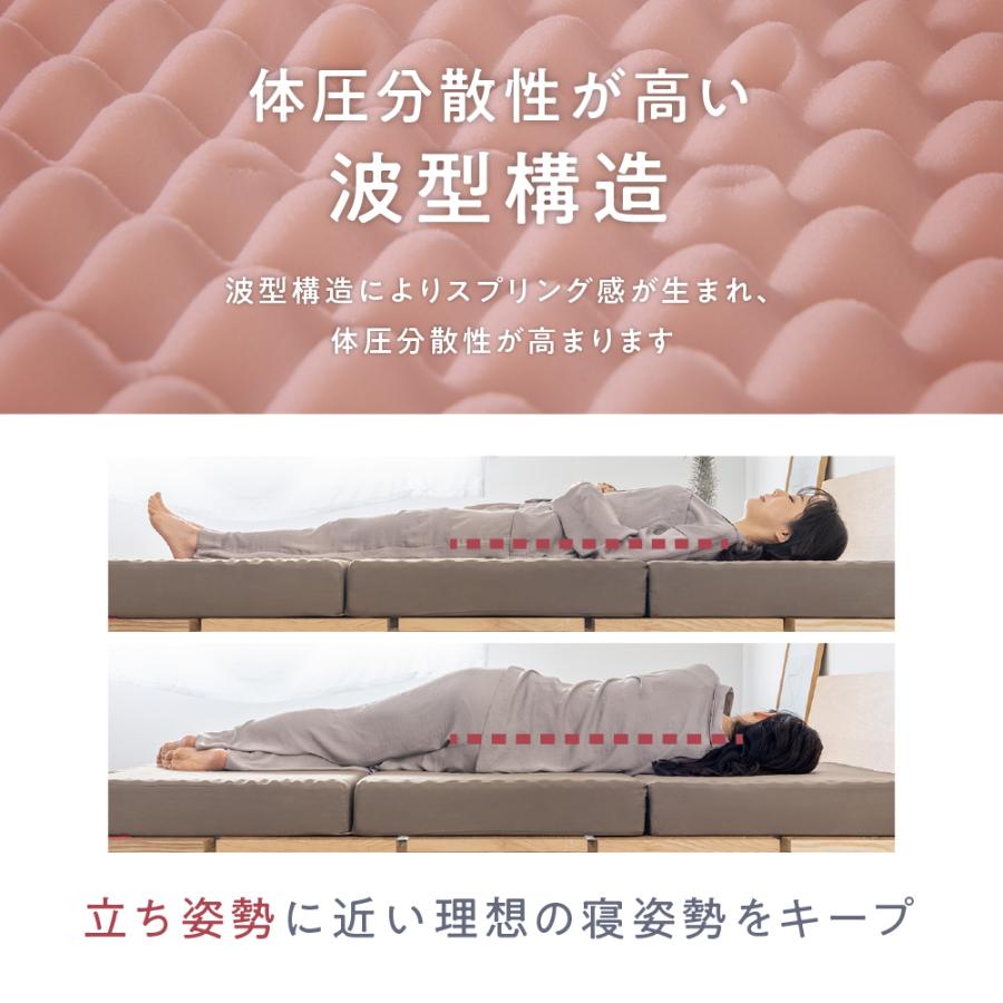 BRIDGESTONE マットレス シングル 折りたたみ 三つ折 アーケム