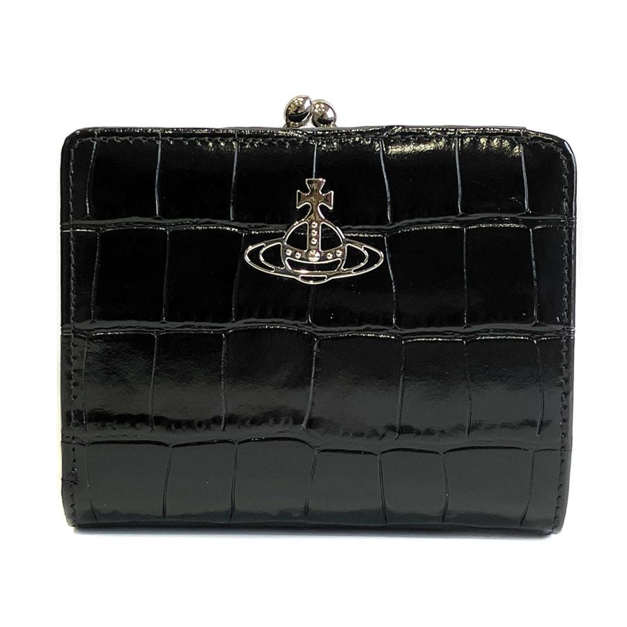 ヴィヴィアンウエストウッド 二つ折り財布 がま口 クロコ 51010020U  