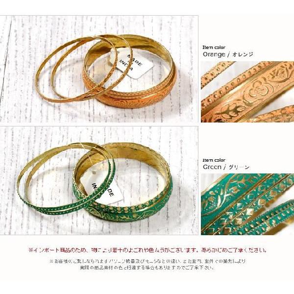 おしゃれアイテムに欠かせないバングル！花柄の5連インド