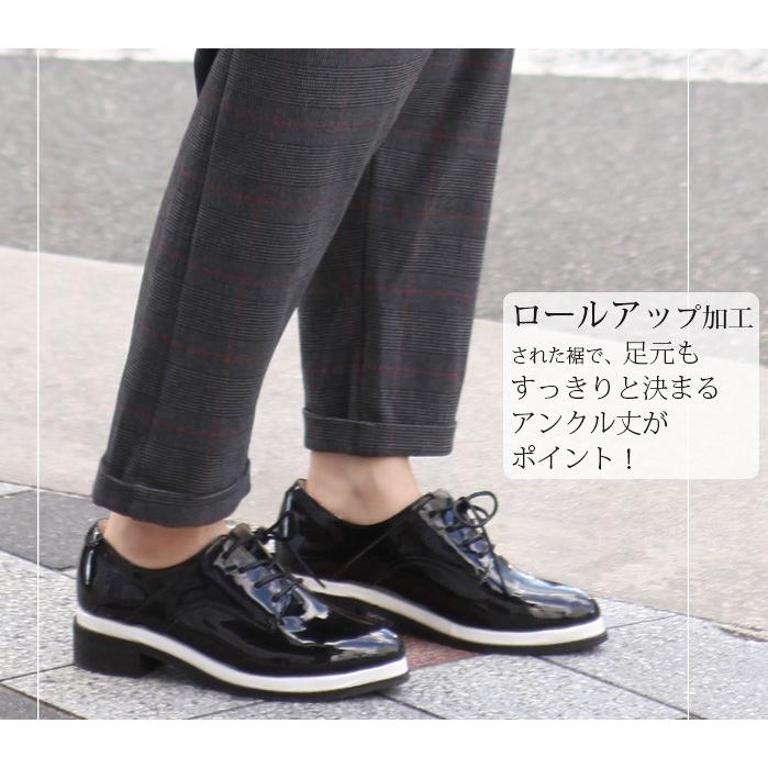 サルエル パンツ 　レディース　秋冬　サスペンダー付き　ウエストゴム　切り替え　グレーンチェック　M　Lサイズ 　サロペット　ゆったり　大きいサイズ |  | 10