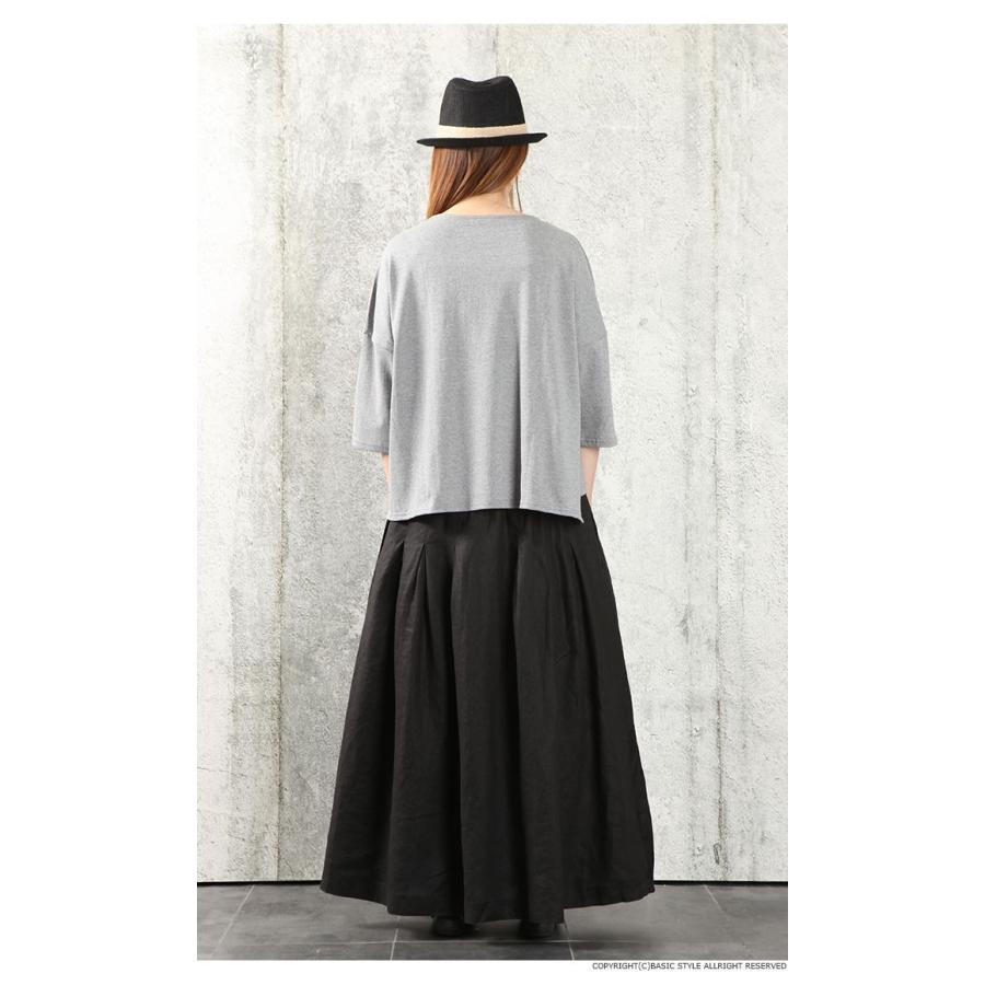 限定SALE✨deuxieme classe リネンタックロングスカート スカート 春夏 ロングスカート リネンオックス 麻 タック フレア