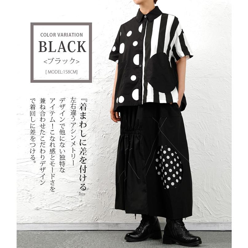 ブラウス シャツブラウス 春 夏 レディース ドット柄 ビック