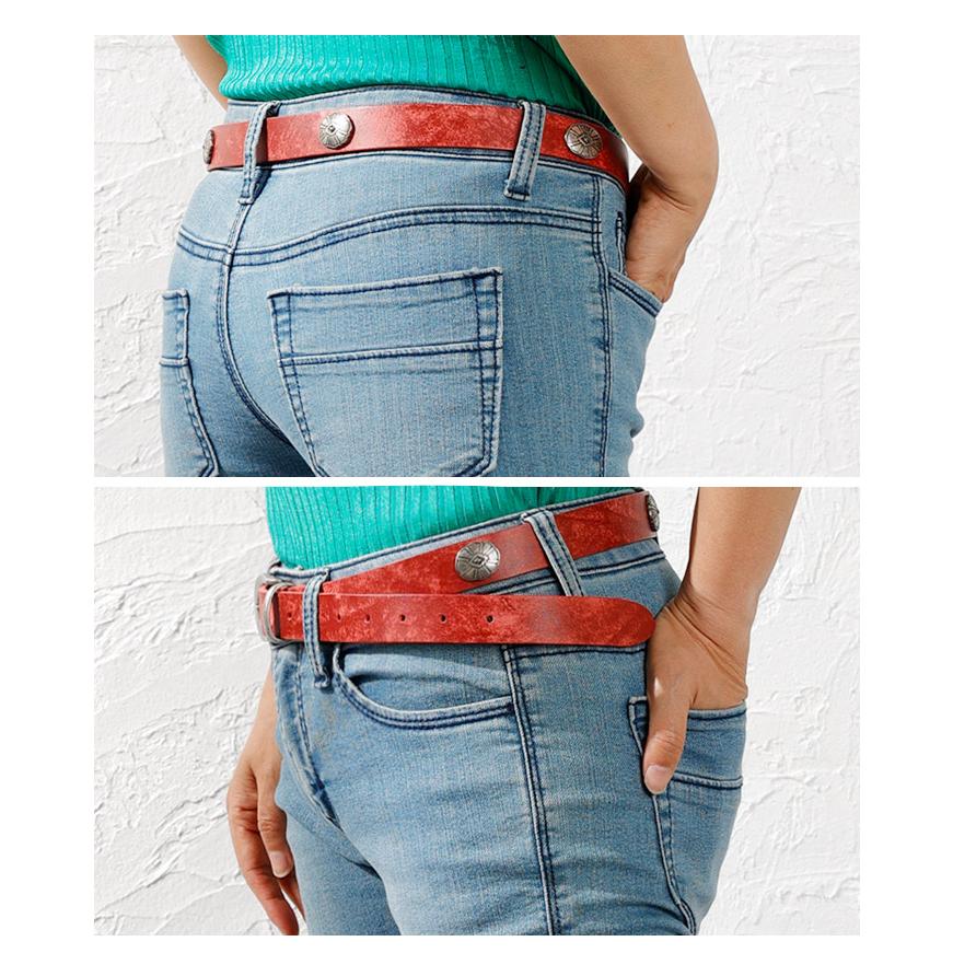 ベルト レザー バックル コンチョ ヴィンテージ ベルト レディース 本革ベルト リアルレザー コンチョ