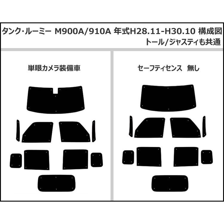 ルーミータンク900 サンシェード10個セット 楽天市場】ルーミー タンク 専用設計 サンシェード メッシュ