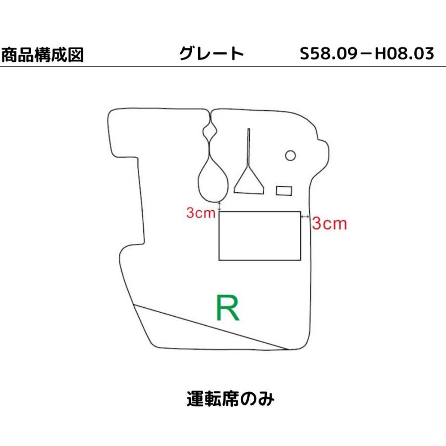三菱ふそう 23 17 スーパーグレート 運転席 トラックマット S58.9