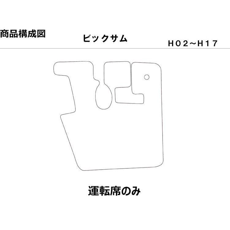 UD ビッグサム H02.01-17.12 標準マット 運転席 トラックマット おしゃれ 高品質 16カラー｜bsstsubasa｜02