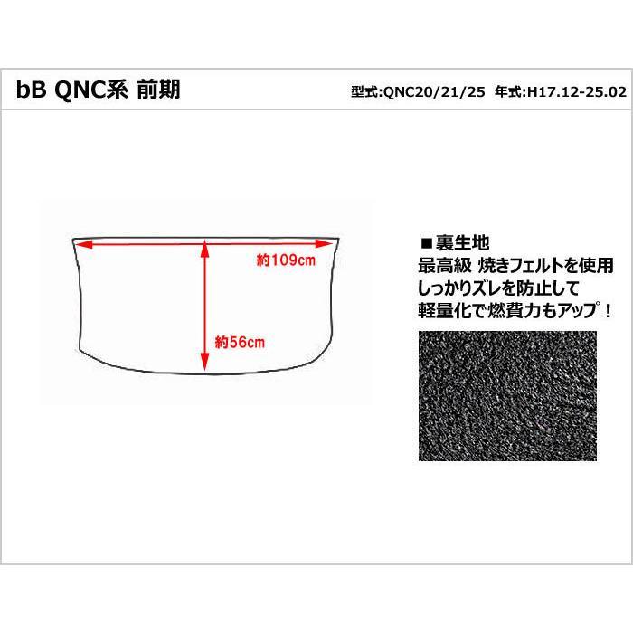トヨタ bB QNC20 QNC21 QNC25 トランクマット ラゲッジマット 選べる16