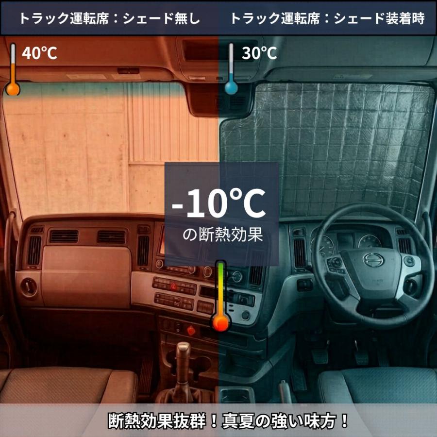 日野 17レンジャー ワイド サンシェード フロント 断熱 遮光 1級 日よ