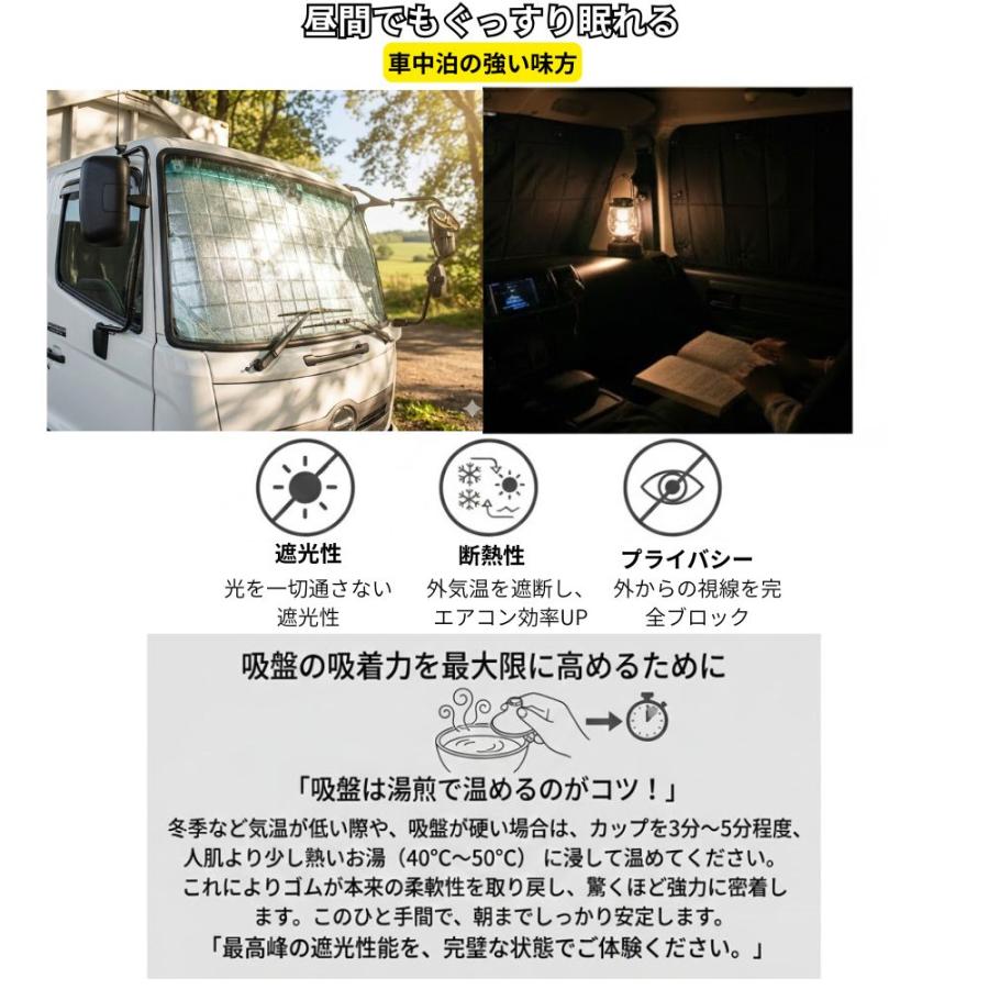 日野 17レンジャー ワイド サンシェード フロント 断熱 遮光 1級 日よ