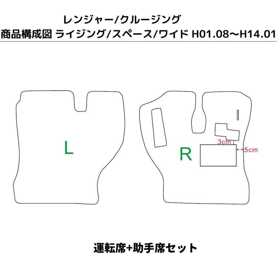日野 レンジャー 運転席 助手席セット トラックマット 17レンジャー
