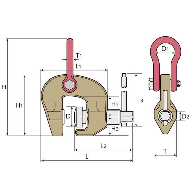 SUPER TOOL スーパーツール 万能型スクリューカムクランプ 0.5t 標準