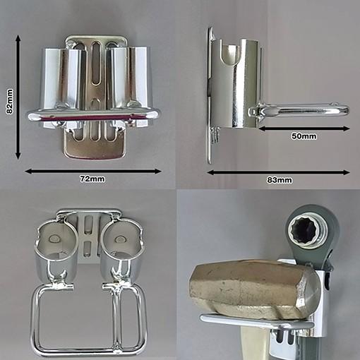 鳶壱 鬼太ハンマー&2連パイプタイプ スチール製工具ホルダー ハンマー
