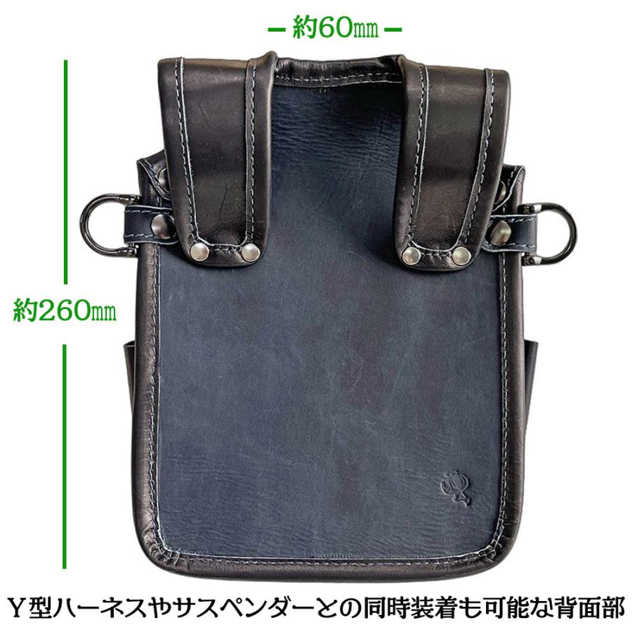 鍛神2袋 楽天市場】WORKTIME 最高級たつのレザー採用 本革電工腰袋 2段