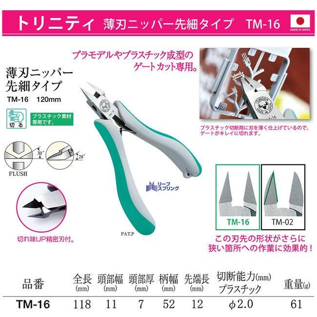 ツノダ TTC 薄刃ニッパー先細タイプ 120mm バネ付 プラスチック ツノダ TTC 薄刃ニッパー先細タイプ 120mm バネ付 プラスチック
