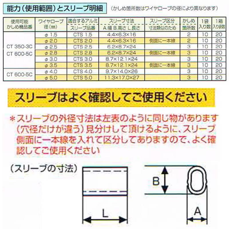 HIT アルミスリーブかしめ機 600mm 圧着 切断 ワイヤーロープ カシメ作業 スリーブ クランプ管 荷役 手動 スエージャー CT-600-5C ヒット商事 東邦工機｜bstl｜08