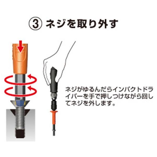 ANEX ネジとりインパクト スリム ネジとりビット付セット M2~M4ネジ対応 +2ドライバービット付 なめたネジはずし 叩けるドライバー #1903-NS 兼古製作所｜bstl｜04