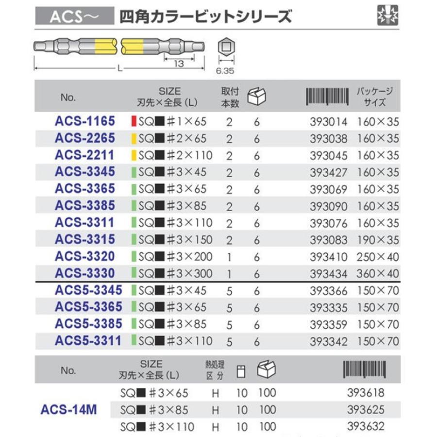 兼古製作所 ANEX カラービット 四角ビット 両頭タイプ SQ 兼古製作所 ANEX カラービット 四角ビット 両頭タイプ SQ