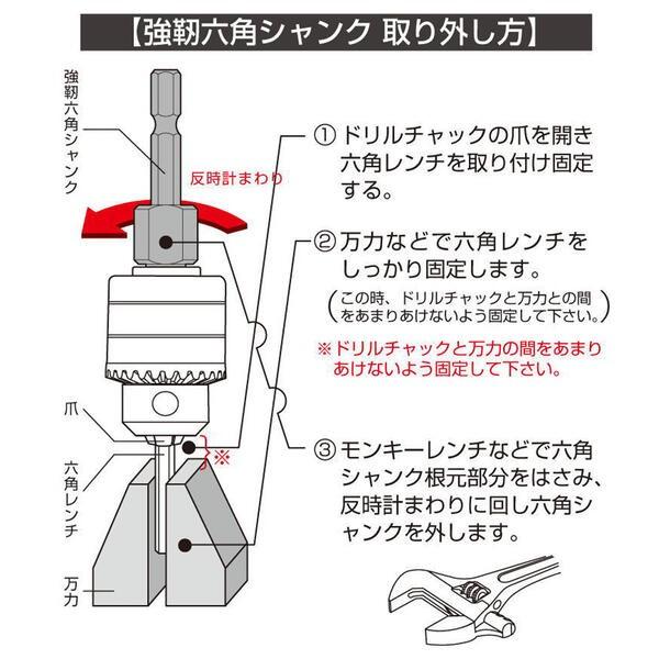 ANEX ANEXTOOL ドリルチャック用 強靭六角シャンク 軸交換部品 AKL