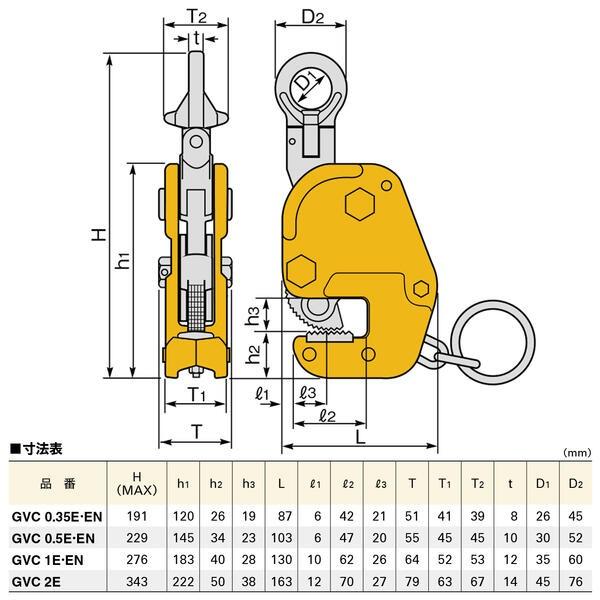 SUPER TOOL スーパーツール 横吊クランプ 自在シャックルタイプ ロック
