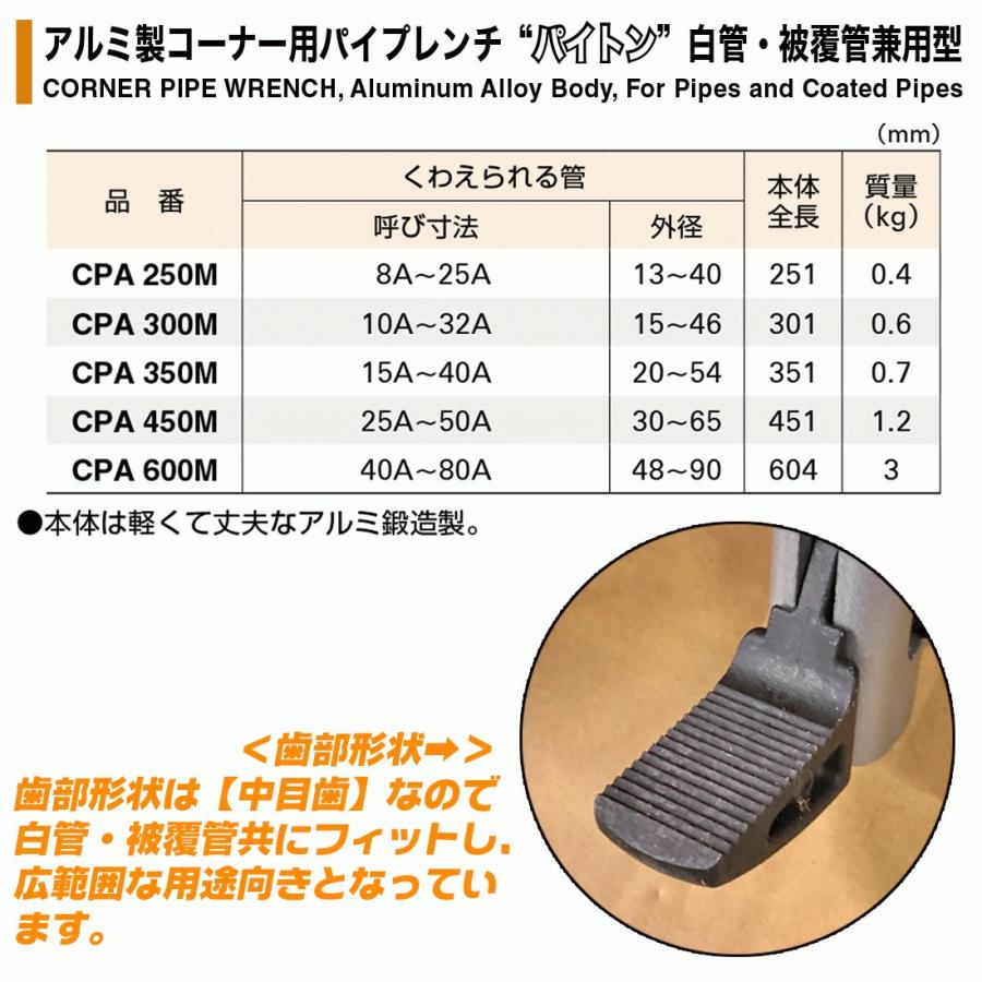 SUPER TOOL スーパーツール アルミ製コーナー用パイプレンチ SUPER TOOL スーパーツール アルミ製コーナー用パイプレンチ