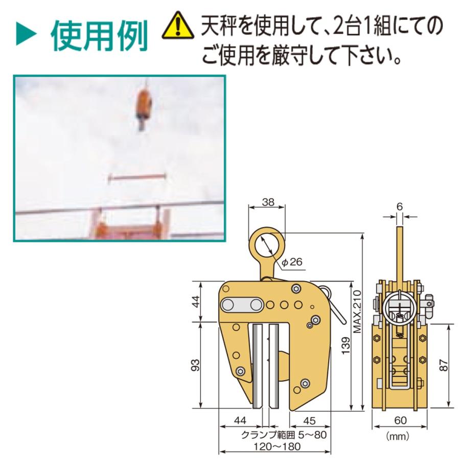 SUPER TOOL スーパーツール 型枠パネル吊クランプ 2台セット SUPER TOOL スーパーツール 型枠パネル吊クランプ 2台セット