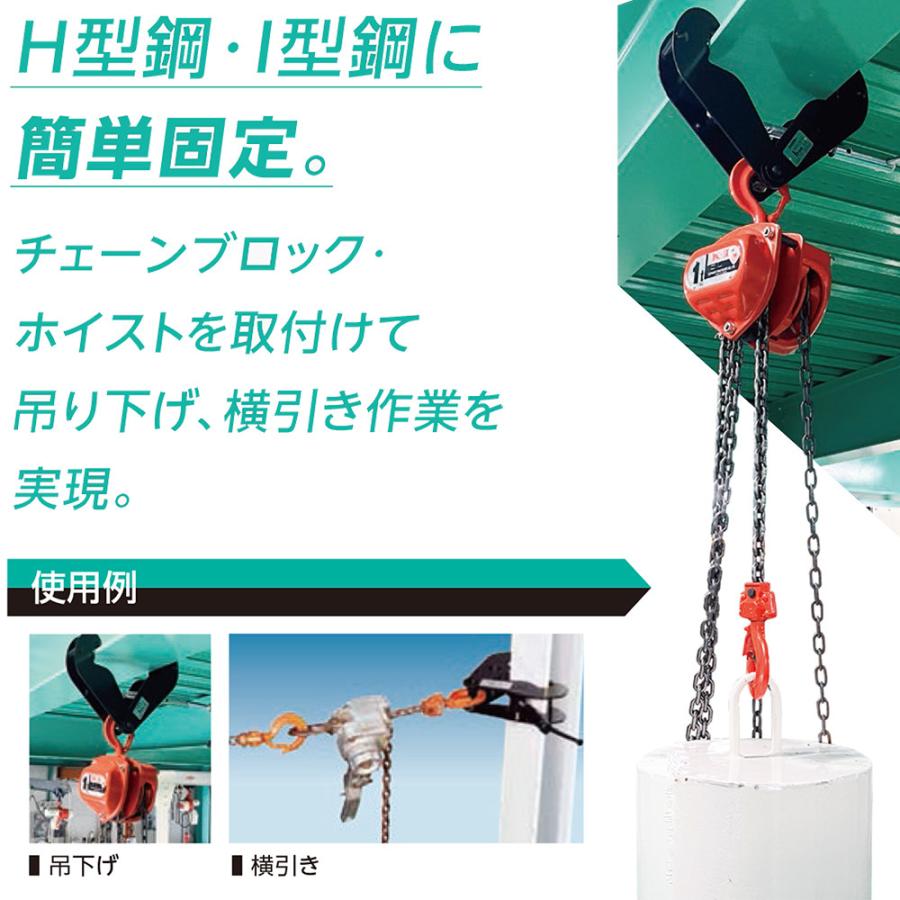 SUPER TOOL スーパーツール [新型] ビームクランプ 容量 1t 適用ビーム