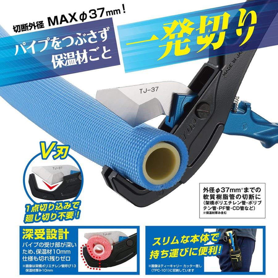 TOP(DIY) トップ工業 樹脂パイプカッター用替刃 V刃 外径37mm TOP(DIY) トップ工業 樹脂パイプカッター用替刃 V刃 外径37mm