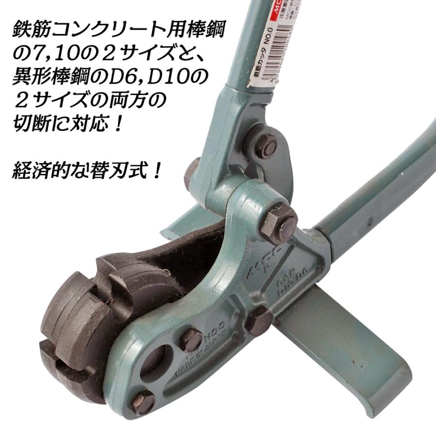 鉄筋カッター　ALC MCC製 MCC 鉄筋切断専用刃装備 鉄筋カッター 呼び No.0 棒鋼 7 10 異形棒鋼