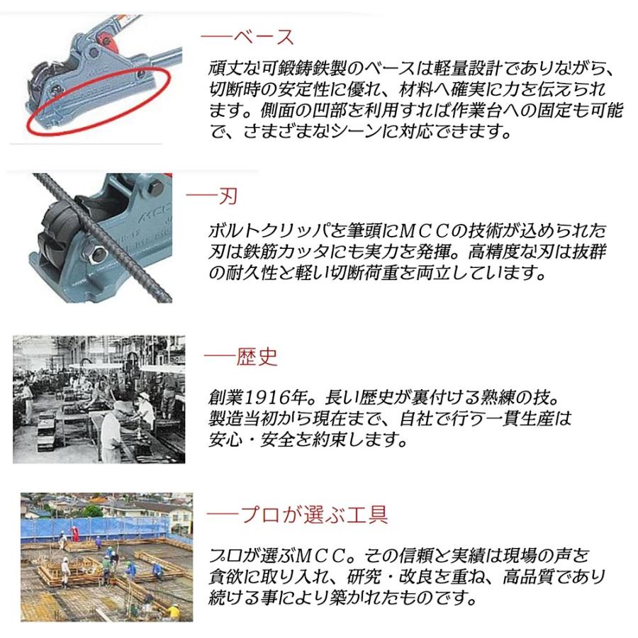 MCC 鉄筋切断専用刃装備 鉄筋カッター 呼び 16 棒鋼 13 16 異形棒鋼