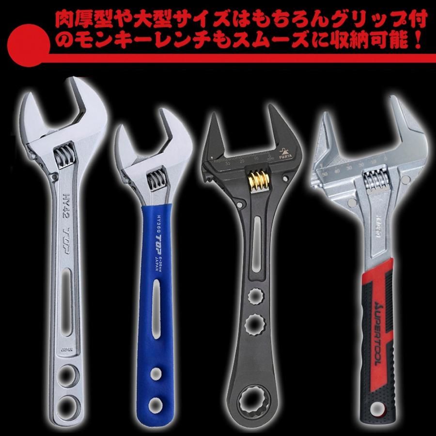 極匠 高級牛革 ラチェット+モンキーレンチ差し 2段 型押し設計 極匠 高級牛革 ラチェット+モンキーレンチ差し 2段 型押し設計