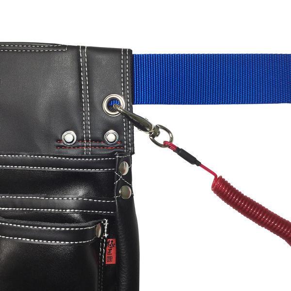 極匠 黒革 本牛革釘袋 工具差し付 ブラック 角度付 二重縫製 ヨレ止め