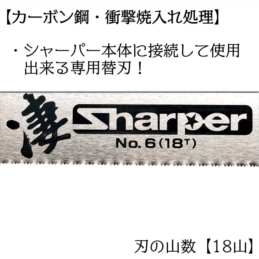 河部鋸刃工業 万能鋸シャーパー 塩ビ管工事用替刃 1枚 No.6 交換 河部鋸刃工業 万能鋸シャーパー 塩ビ管工事用替刃 1枚 No.6 交換