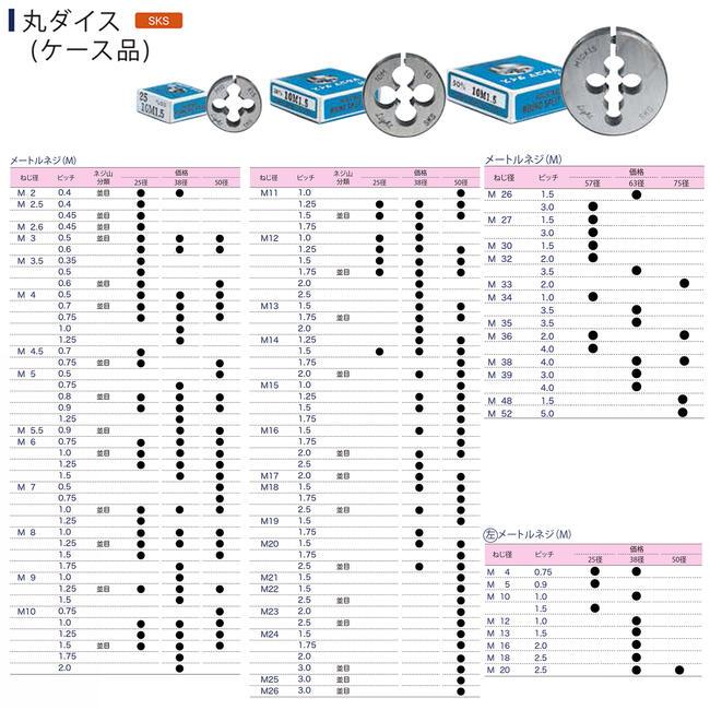 ライト精機 LIGHT 丸ダイス 38径 M13 ネジ径 ピッチ 2.0 手回し ライト精機 LIGHT 丸ダイス 38径 M13 ネジ径 ピッチ 2.0 手回し