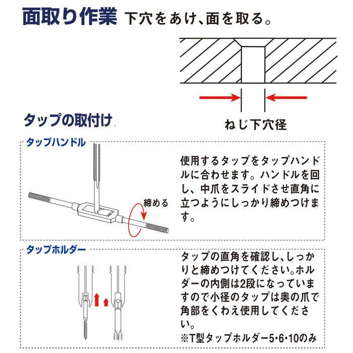 LIGHT ハンドタップ 左ウィットネジ 3本組 1/4W 山数20 SKS材仕様 角度55度 ネジ切り ネジ立て ウィットネジ規格 左ネジ 中タップ ケース品 ライト精機｜bstl｜03