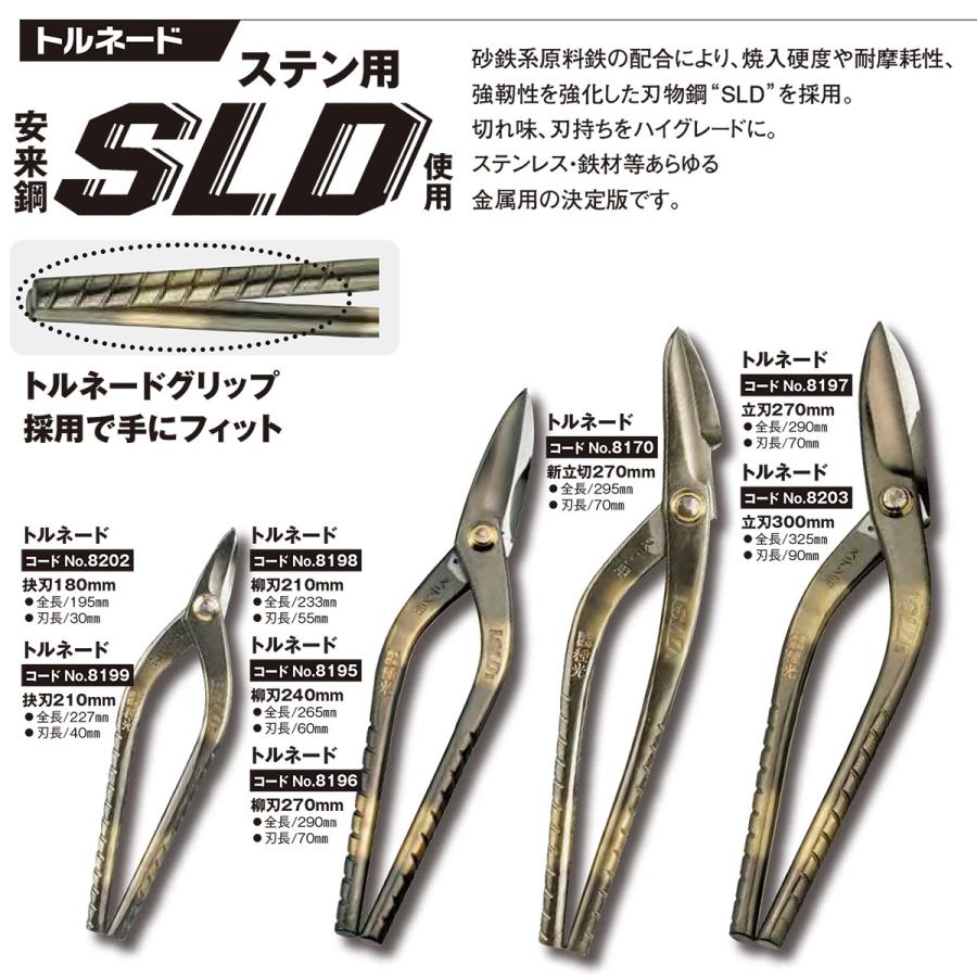 種光 ステン用SLD鋼 抉刃 180mm トルネードグリップ 切断