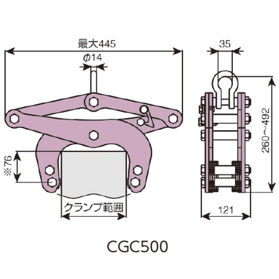 SUPER TOOL スーパーツール カム式 コンクリート二次製品用吊クランプ 
