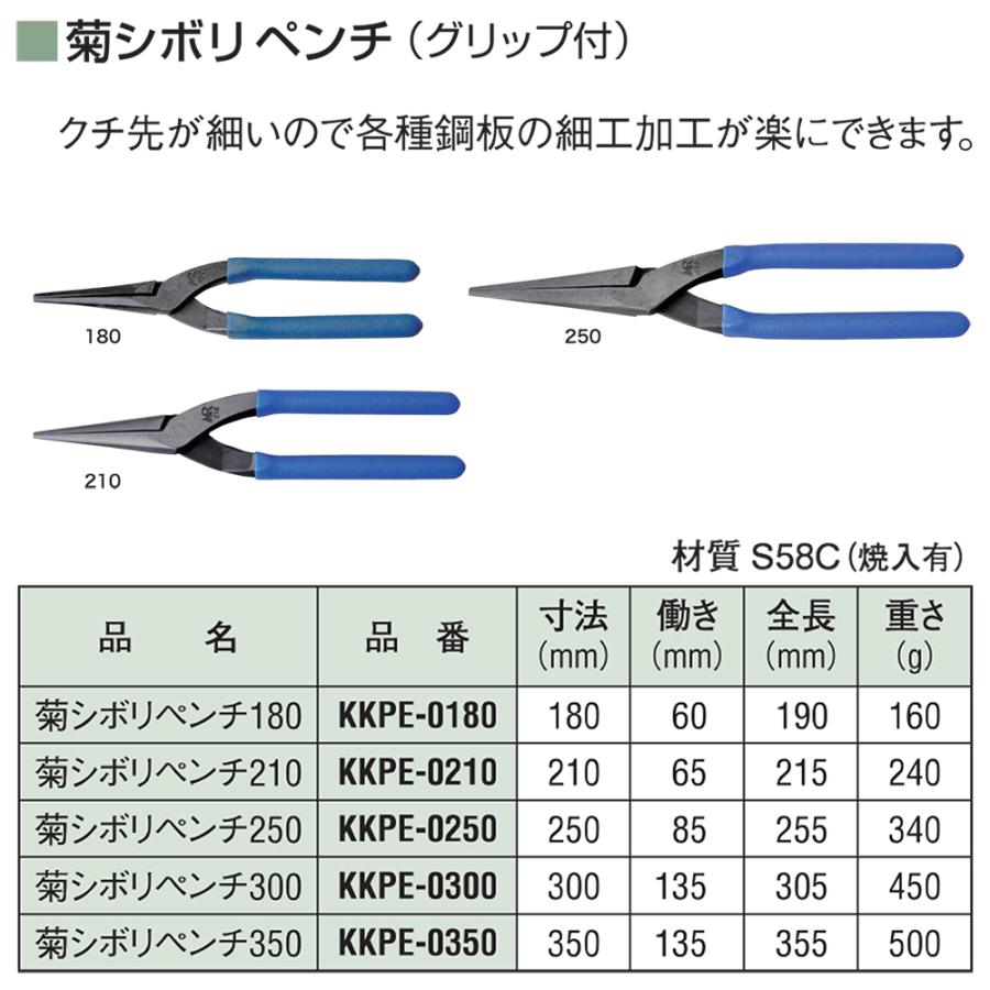 盛光 グリップ付 250mm 菊絞り ペンチ 口先が細い 建築板金 プロ 盛光 グリップ付 250mm 菊絞り ペンチ 口先が細い 建築板金 プロ