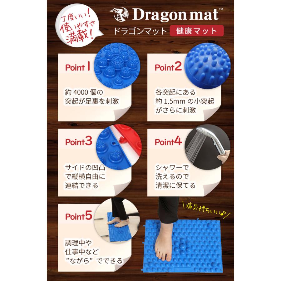 足つぼ 健康マット ドラゴンマット 1枚入り 足つぼマット 足つぼマット 足つぼマット 足ツボ 足ツボマット 足踏みマット グッズ ツボ押し 痛い 跡が残る  洗える |  | 04