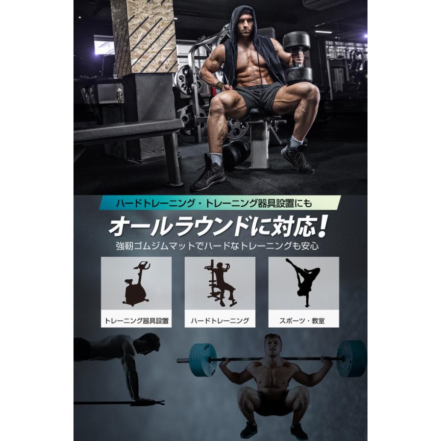 ジムマット 50x50x2.0cm ゴムマット エクササイズ フィットネス 