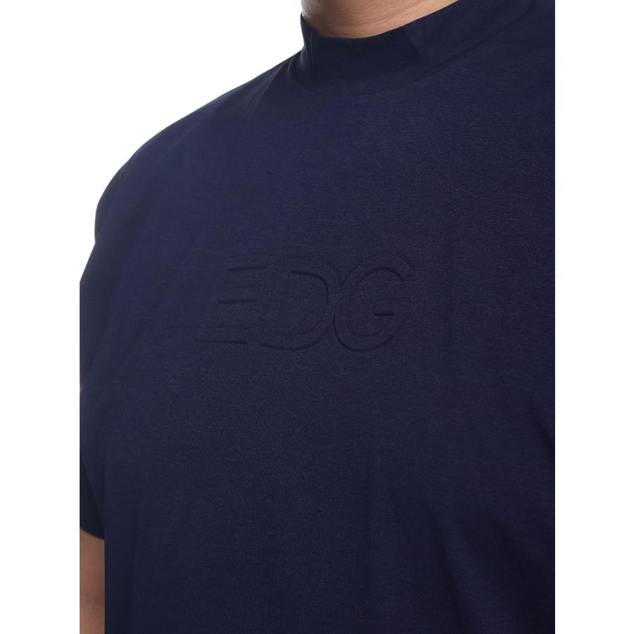 半袖 Tシャツ 大きいサイズ メンズ エンボスロゴ モックネック スポーツ ゴルフ ネイビー 2L-4L EDWIN GOLF エドウィンゴルフ｜btclub｜06