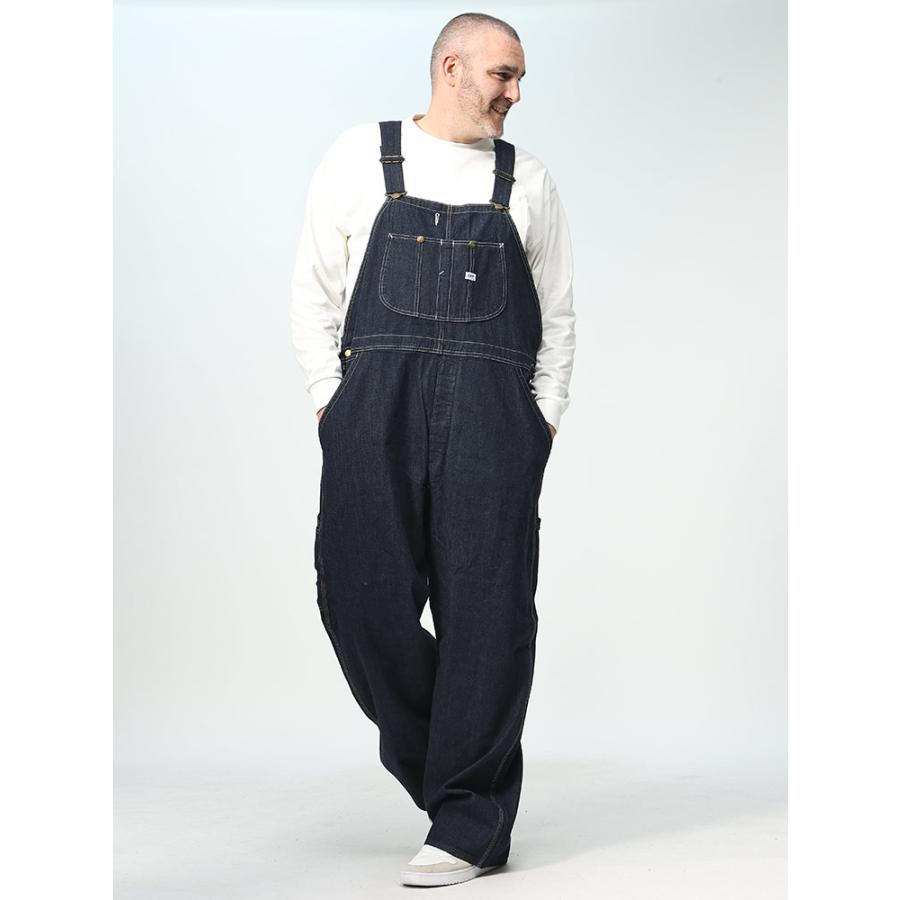 オーバーオール 大きいサイズ メンズ デニム OVERALLS オールインワン サロペット ネイビー 3L-5L Lee リー｜btclub｜11